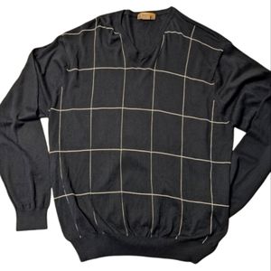 Bobby Chan Men's Black & white crew neck sweater